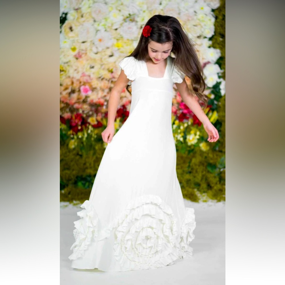 Pixie girl Rosy Ruffles dress- Ivory size 16